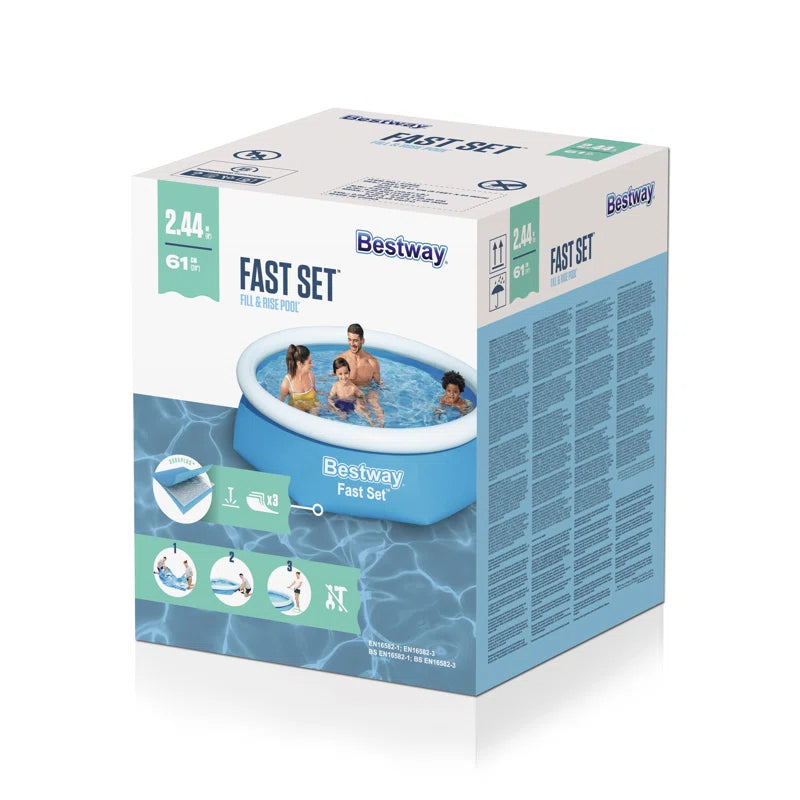 Bestway Fast Set Inflatable Swimming Pool round 244X66 Cm 57265