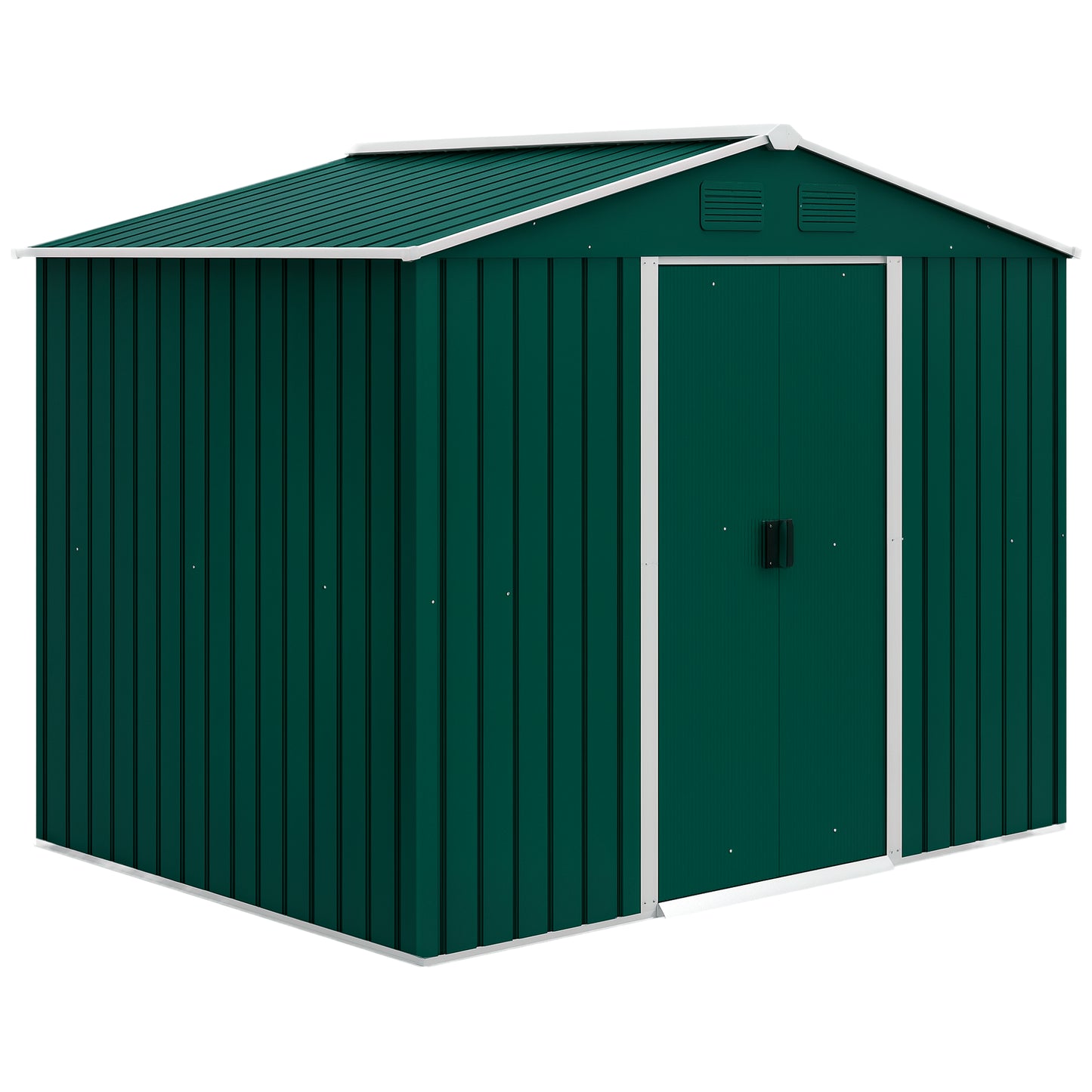 Garden Storage Shed with Ventilation Double Sliding Door Outdoor Tool Box