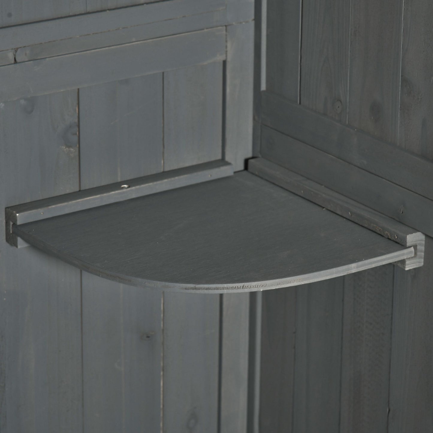 Garden Storage Shed 3 Utility Shelf Tool House W/ Asphalt Roof Lockabke Door