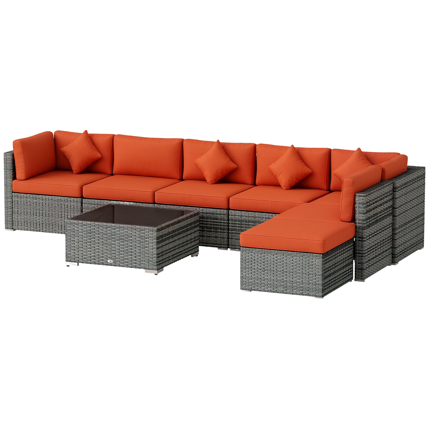 Rattan Outdoor Garden Furniture Patio Corner Sofa Set with Cushions