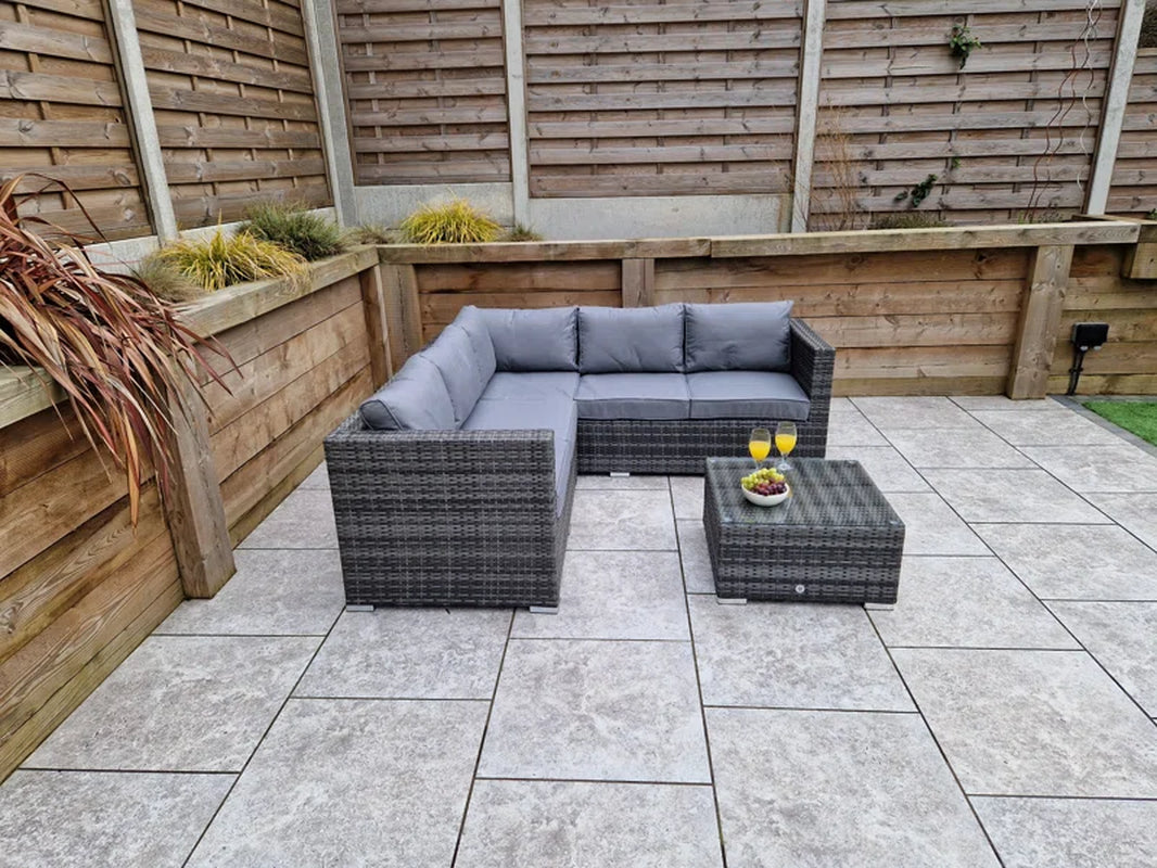 Oryana Rattan 4 - Person Seating Group with Cushions