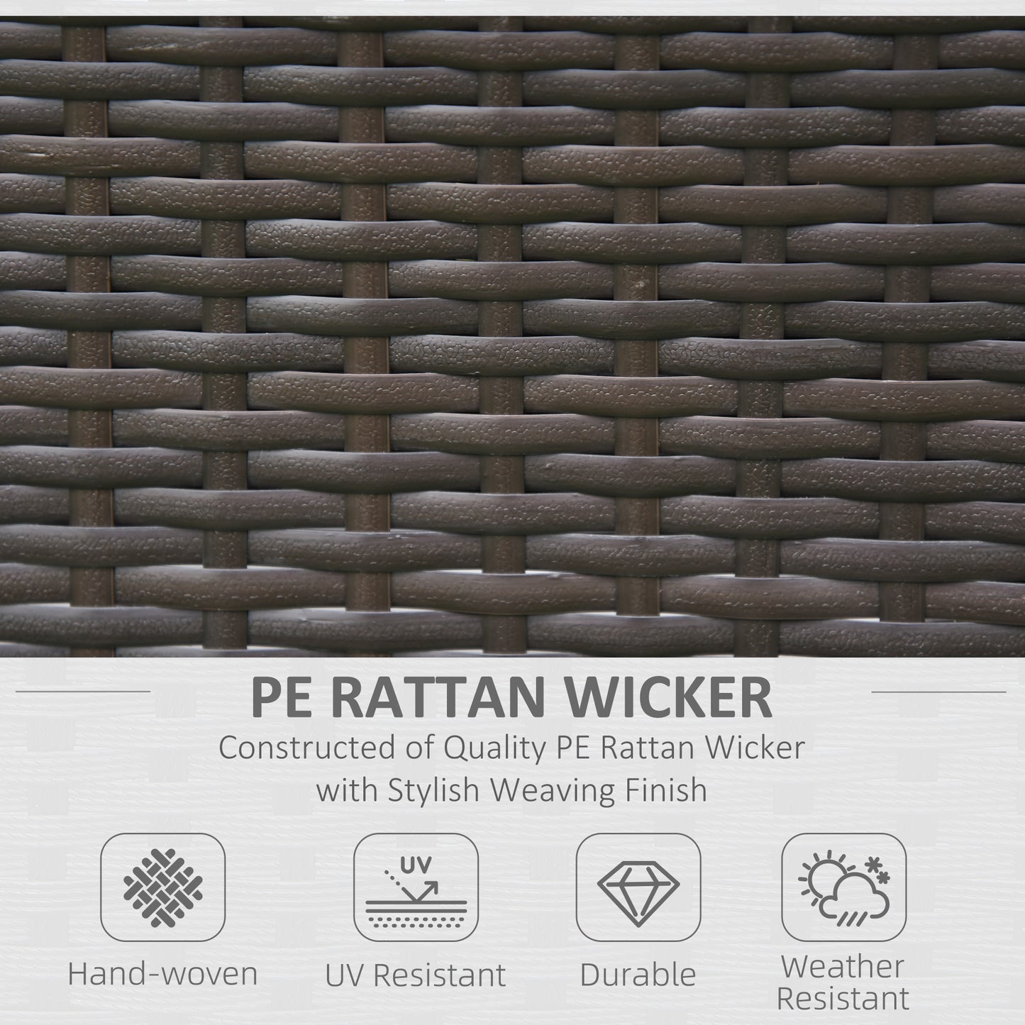 Rattan Chair Patio Sofa Chairs Set Cushioned Outdoor Rattan Furniture Armrests