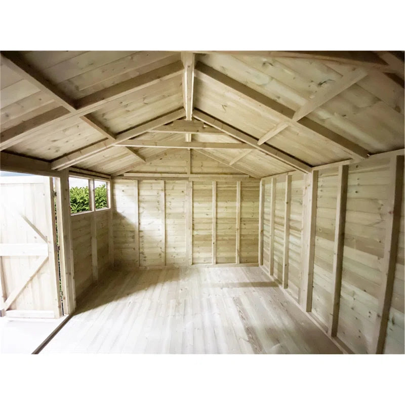 Taylorstown 15 Ft. W X 10 Ft. D Solid Wood Garden Shed