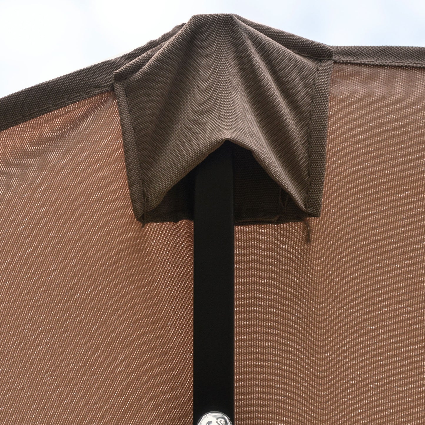 4.4M Double-Sided Sun Umbrella Patio Parasol with LED Solar Lights for Garden