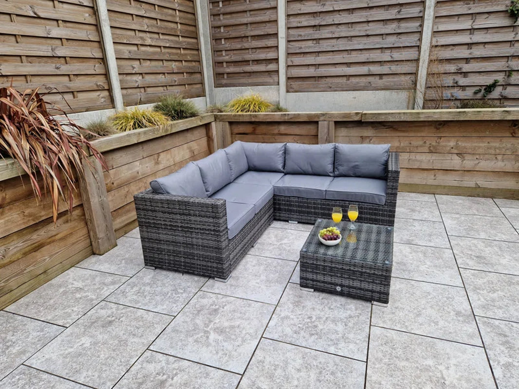 Oryana Rattan 4 - Person Seating Group with Cushions