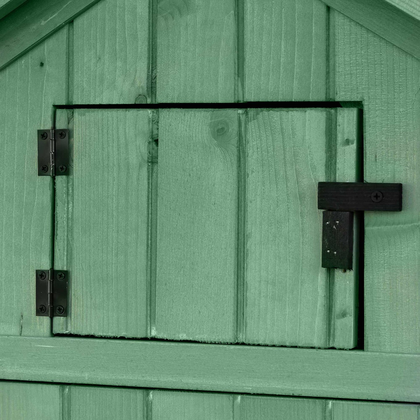 Garden Storage Shed 3 Utility Shelf Tool House W/ Asphalt Roof Lockabke Door