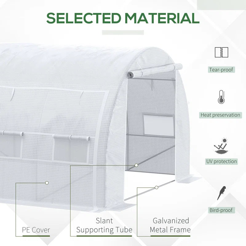 Arleane 32.5 Ft W X 25 Ft D Hobby Greenhouse