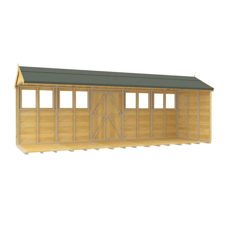 8Ft X 20Ft Apex Summer Shed