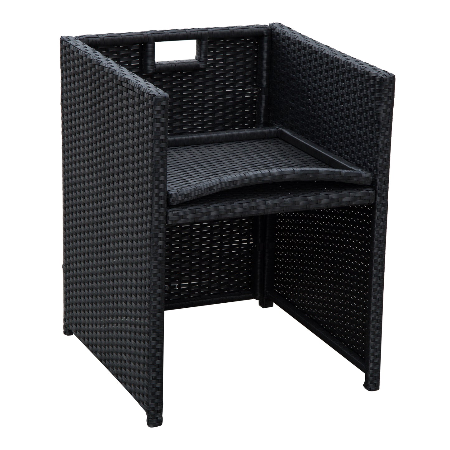 5 Pcs Rattan Garden Sofa Set Wicker Furniture Set with Cushion Footrest