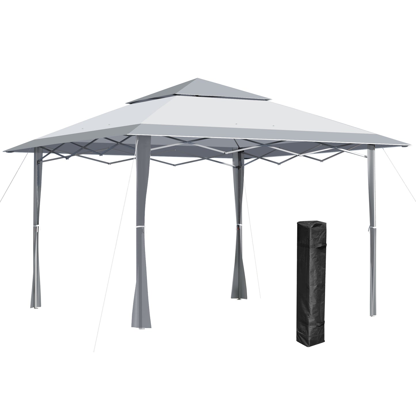 4 X 4M Outdoor Pop up Canopy Tent Gazebo W/ Steel Frame Adjustable Legs and Bag