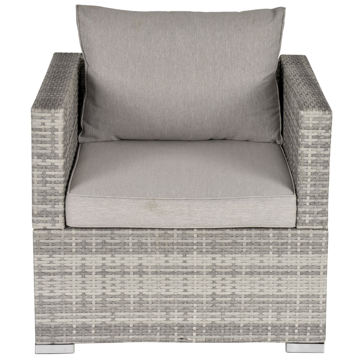 Garden Outdoor Rattan Corner Sofa,Single Sofa,Coffee Table Grey/Deep Grey