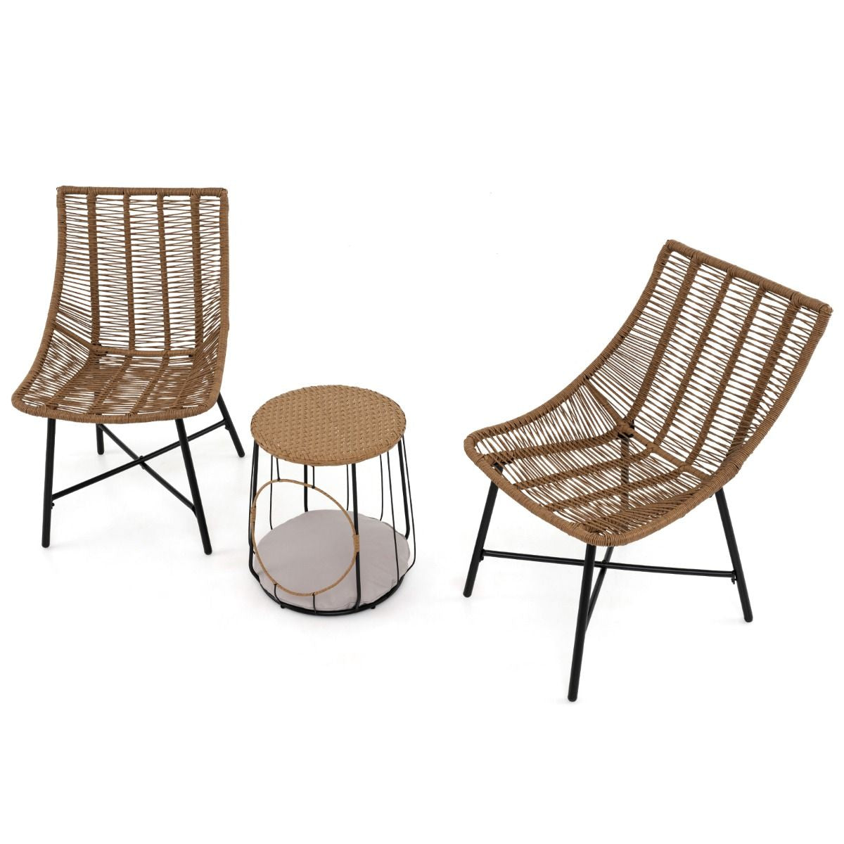 3 Piece Outdoor Furniture Set with Pet House