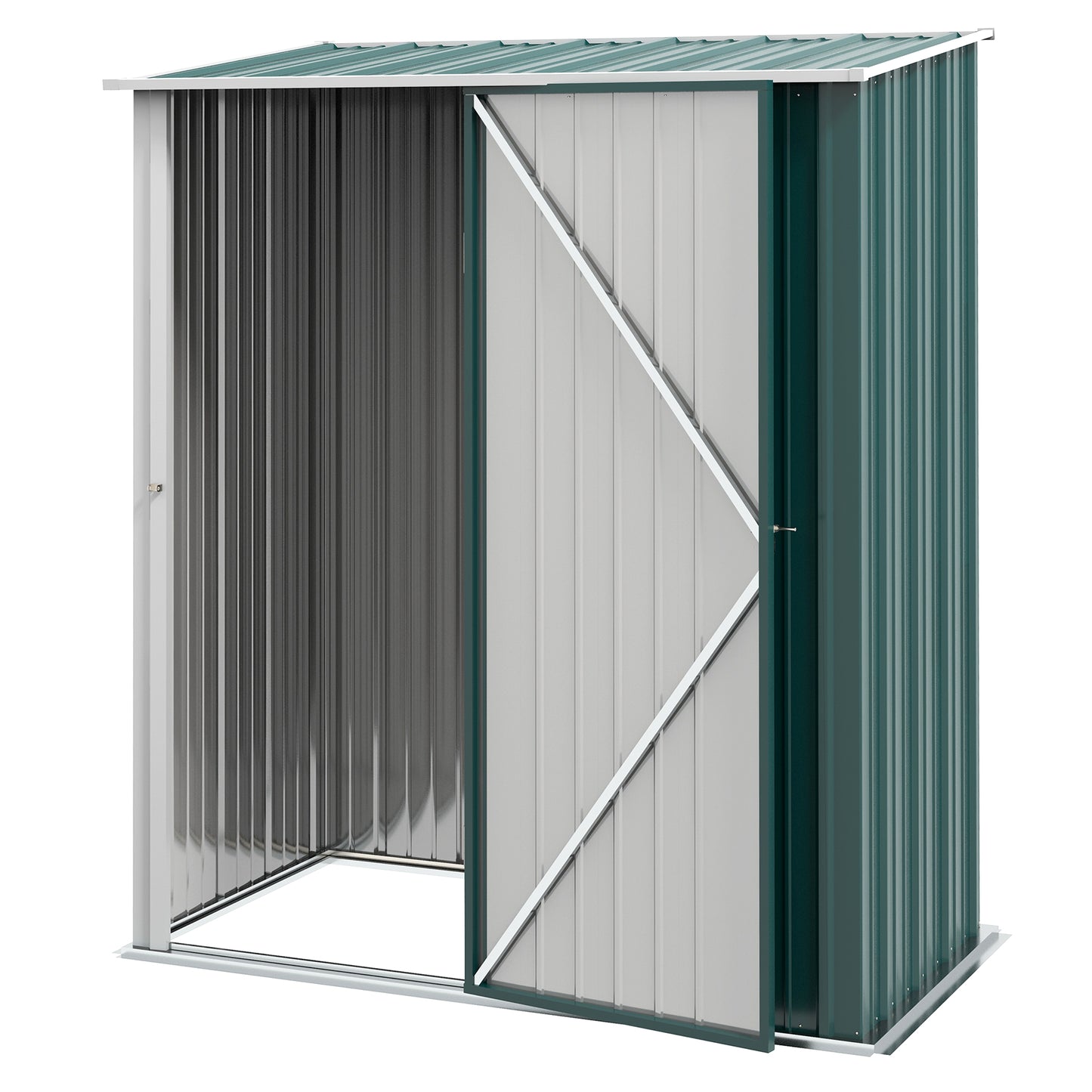 Outdoor Storage Shed Steel Garden Shed W/ Lockable Door for Garden