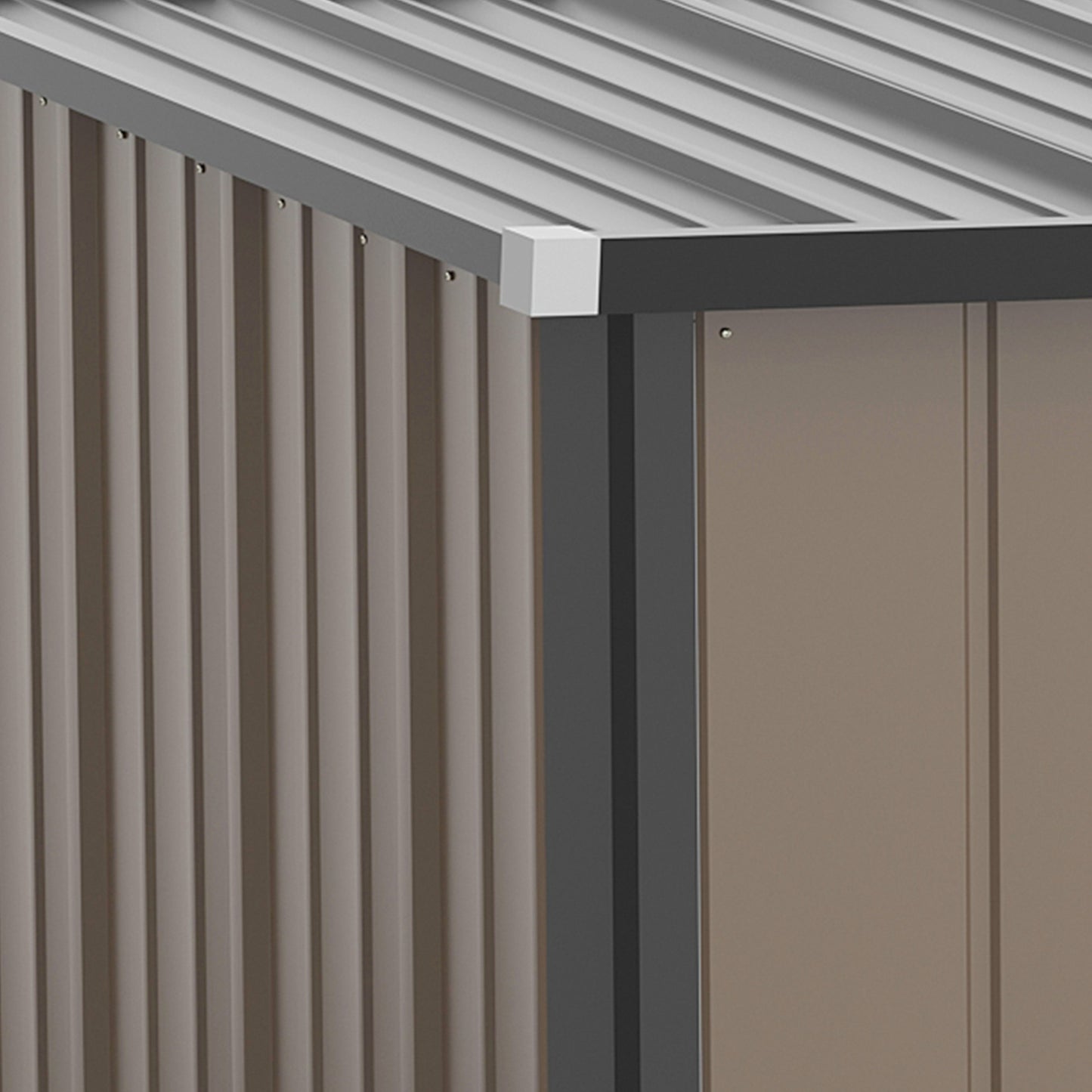 Outdoor Storage Shed Steel Garden Shed W/ Lockable Door for Garden