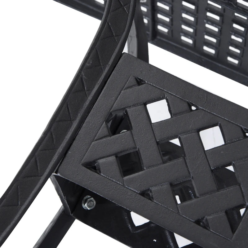 Outsunny 90cm Square Garden Table with Umbrella Hole