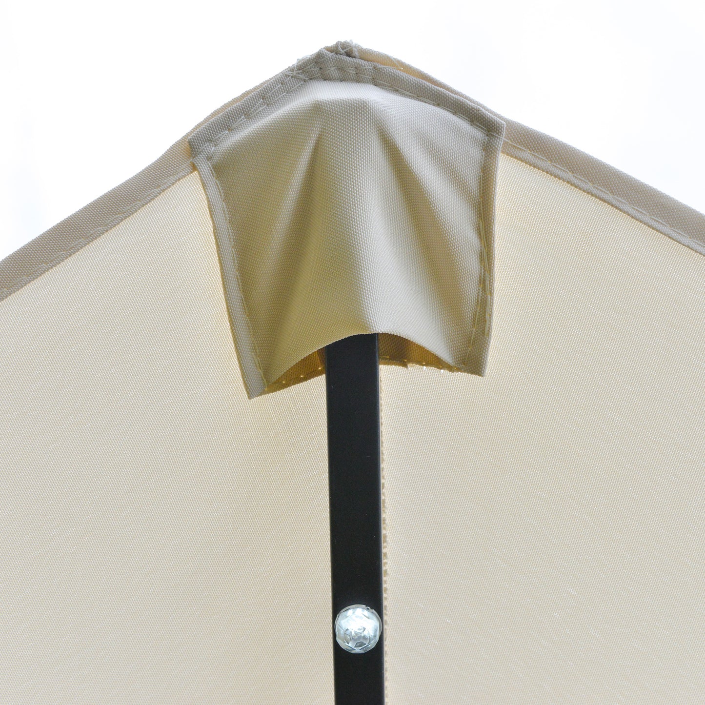 4.4M Double-Sided Sun Umbrella Patio Parasol with LED Solar Lights for Garden