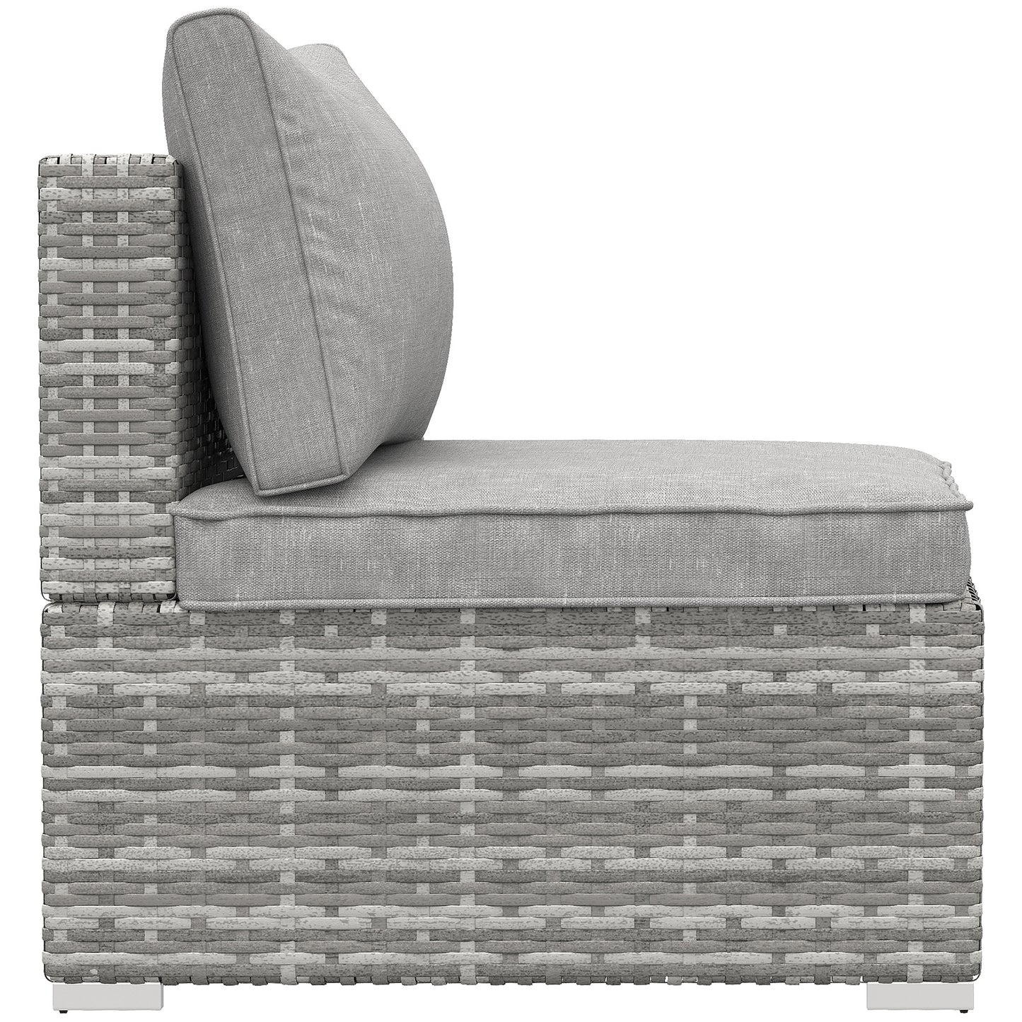Garden Outdoor Rattan Corner Sofa,Single Sofa,Coffee Table Grey/Deep Grey