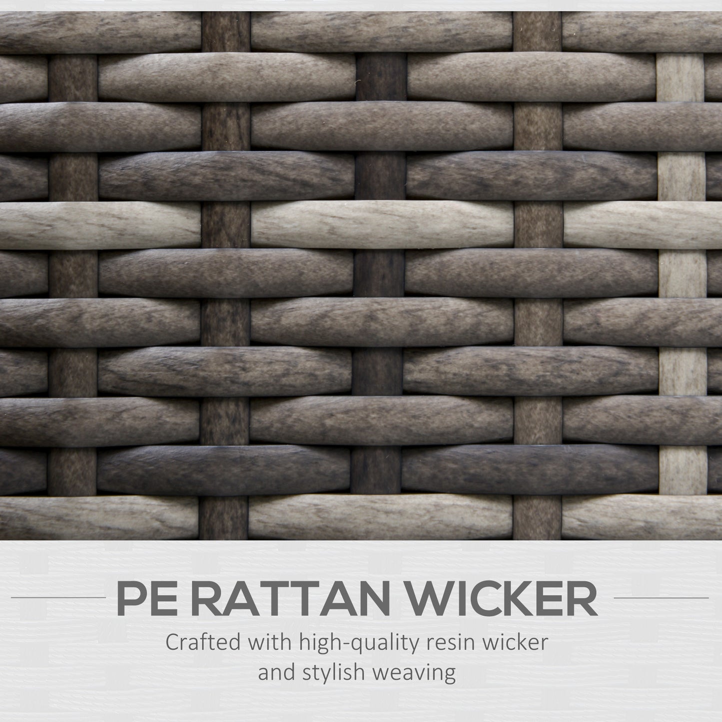Garden Outdoor Rattan Corner Sofa,Single Sofa,Coffee Table Grey/Deep Grey