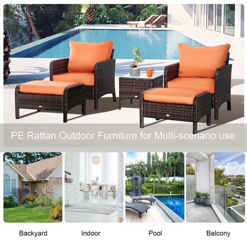 Henriet Rattan Sofa Set
