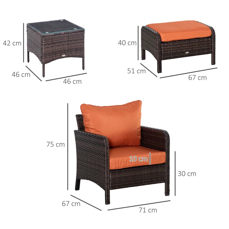 Henriet Rattan Sofa Set