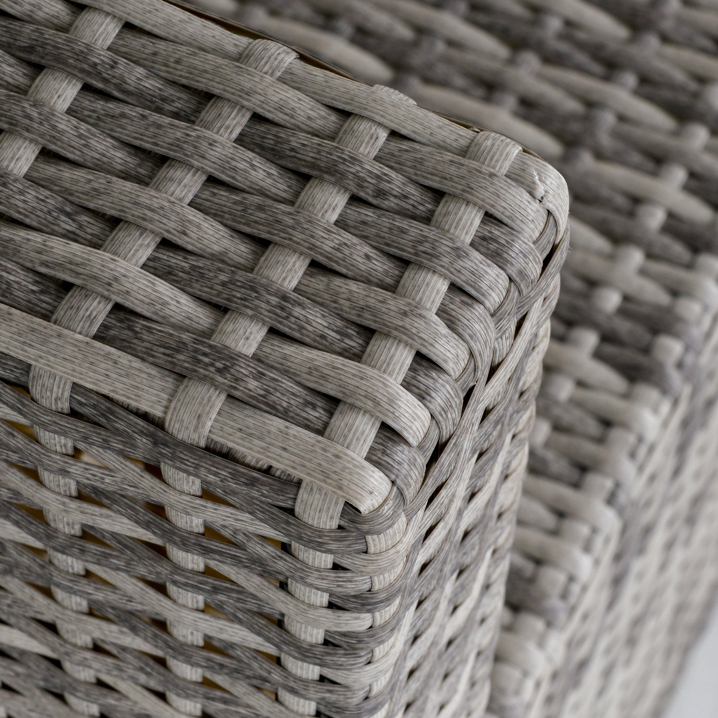 Garden Outdoor Rattan Corner Sofa,Single Sofa,Coffee Table Grey/Deep Grey