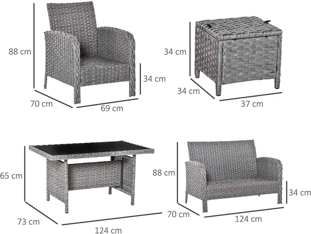 Fifi 6 Seater Rattan Sofa Set