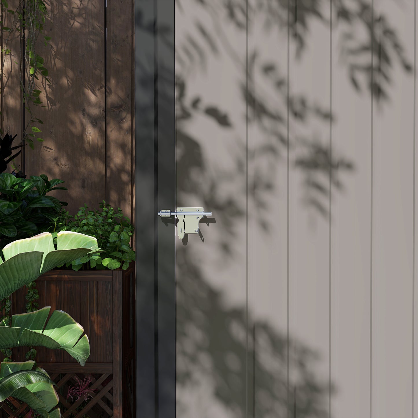 Outdoor Storage Shed Steel Garden Shed W/ Lockable Door for Garden