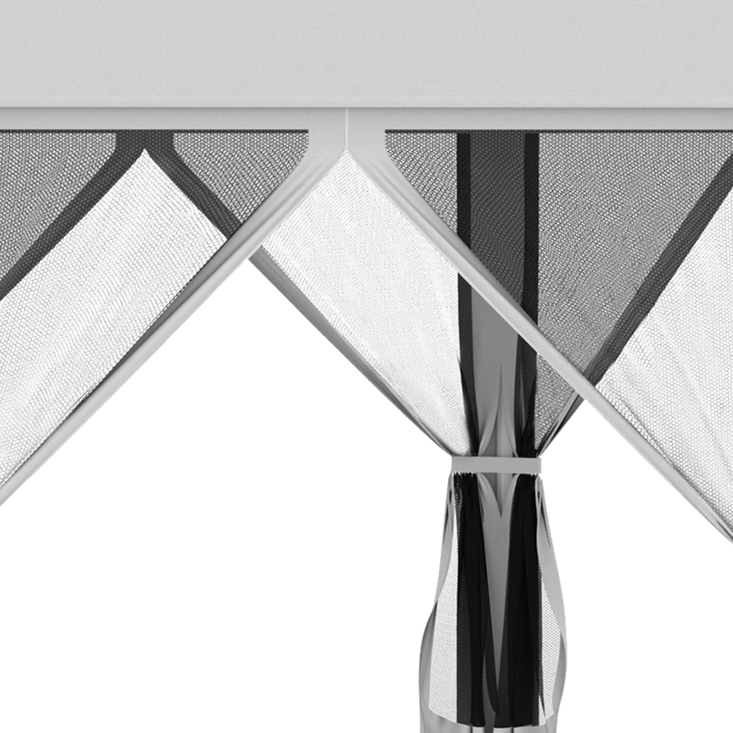 3.2M Outdoor Pop up Gazebo Hexagonal Canopy Tent with Mesh Sidewalls Handy Bag