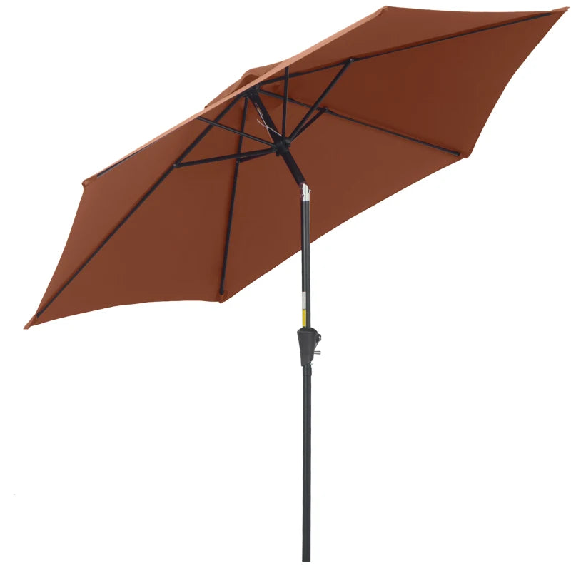Outsunny 2.6M Garden Parasol Umbrella with Tilt