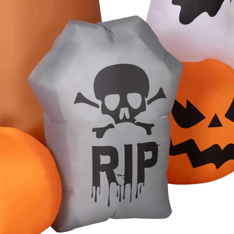 Outsunny 7.9FT Tall Halloween Inflatable Ghost Tree with Pumpkins