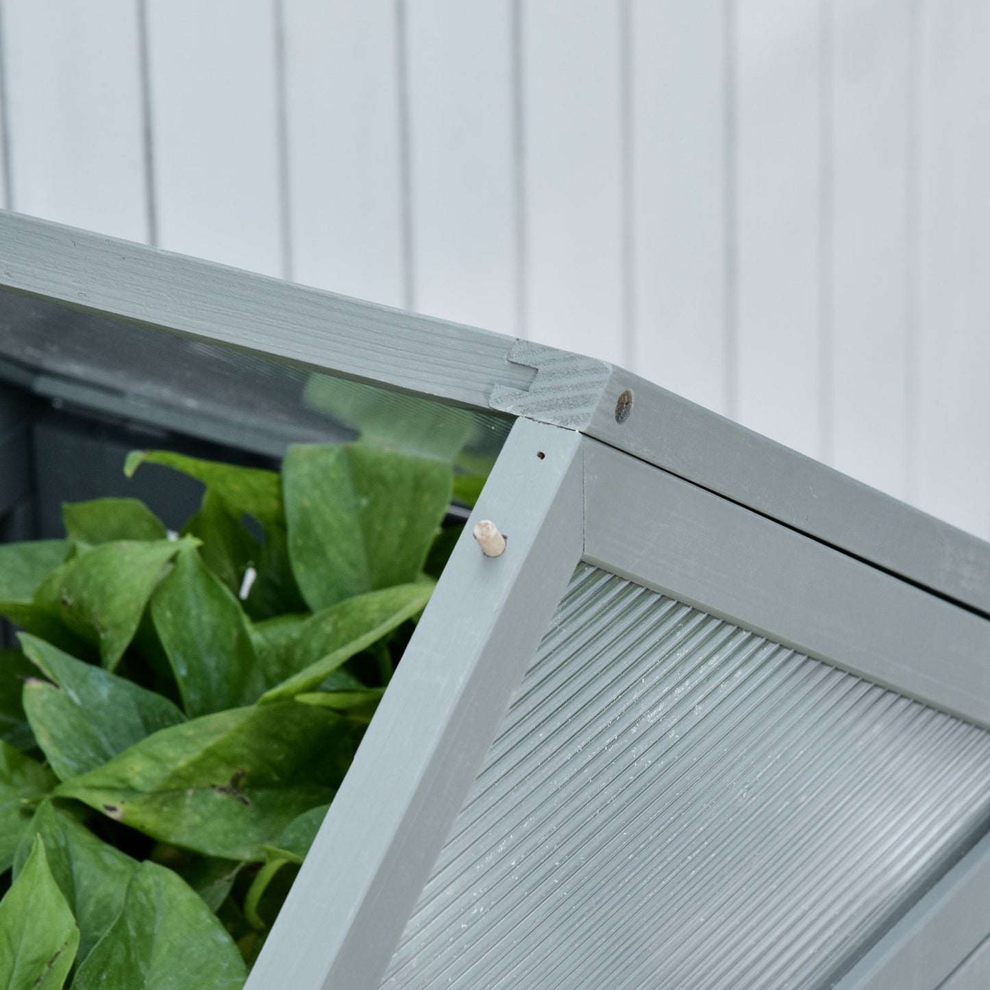 80 X 47 X 138 Cm Wooden Cold Frame Greenhouse for Plants Vegetables Flowers