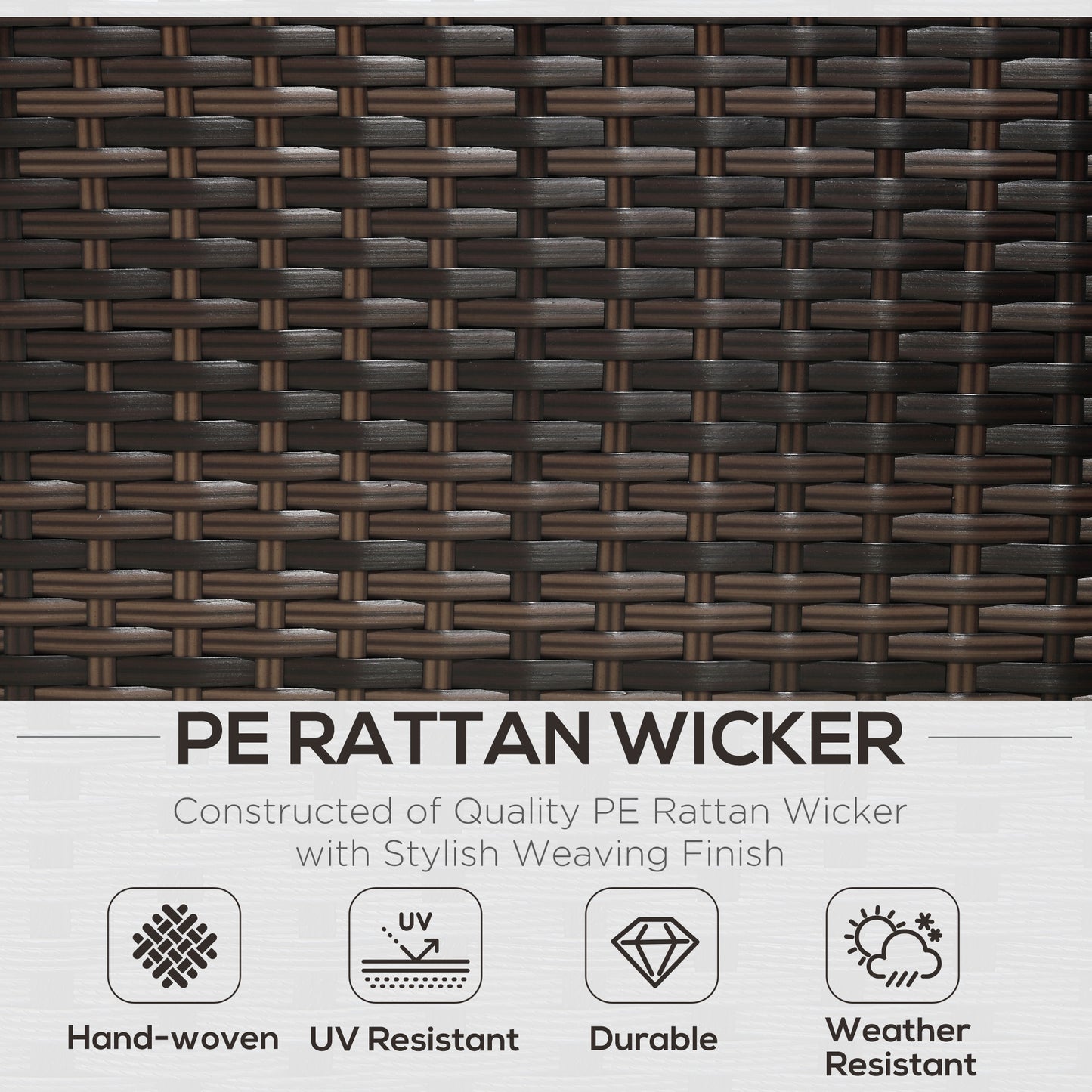 Rattan Garden Furniture Sofa Patio Conservatory Wicker W/Cushion 4-Seater