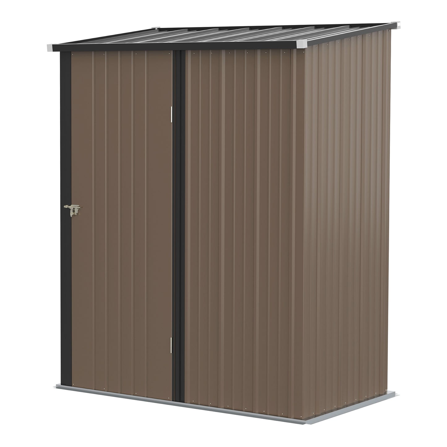 Outdoor Storage Shed Steel Garden Shed W/ Lockable Door for Garden