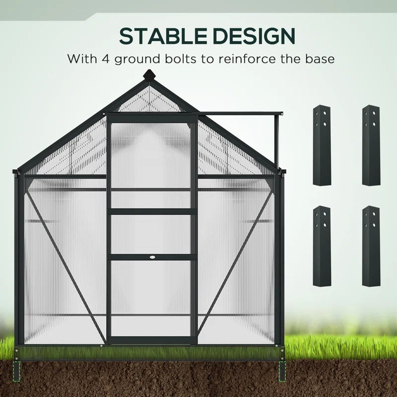 Arbe 6 Ft W X 8.5 Ft D Greenhouse