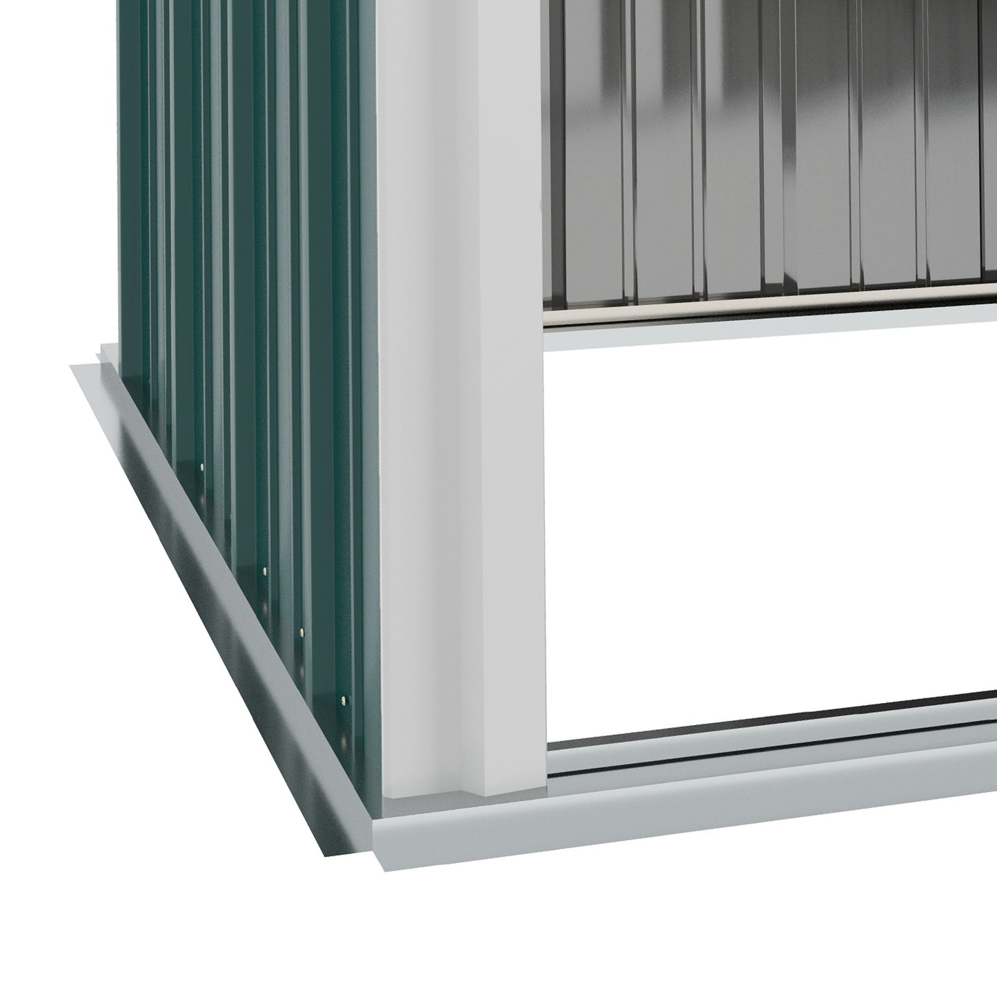 Outdoor Storage Shed Steel Garden Shed W/ Lockable Door for Garden