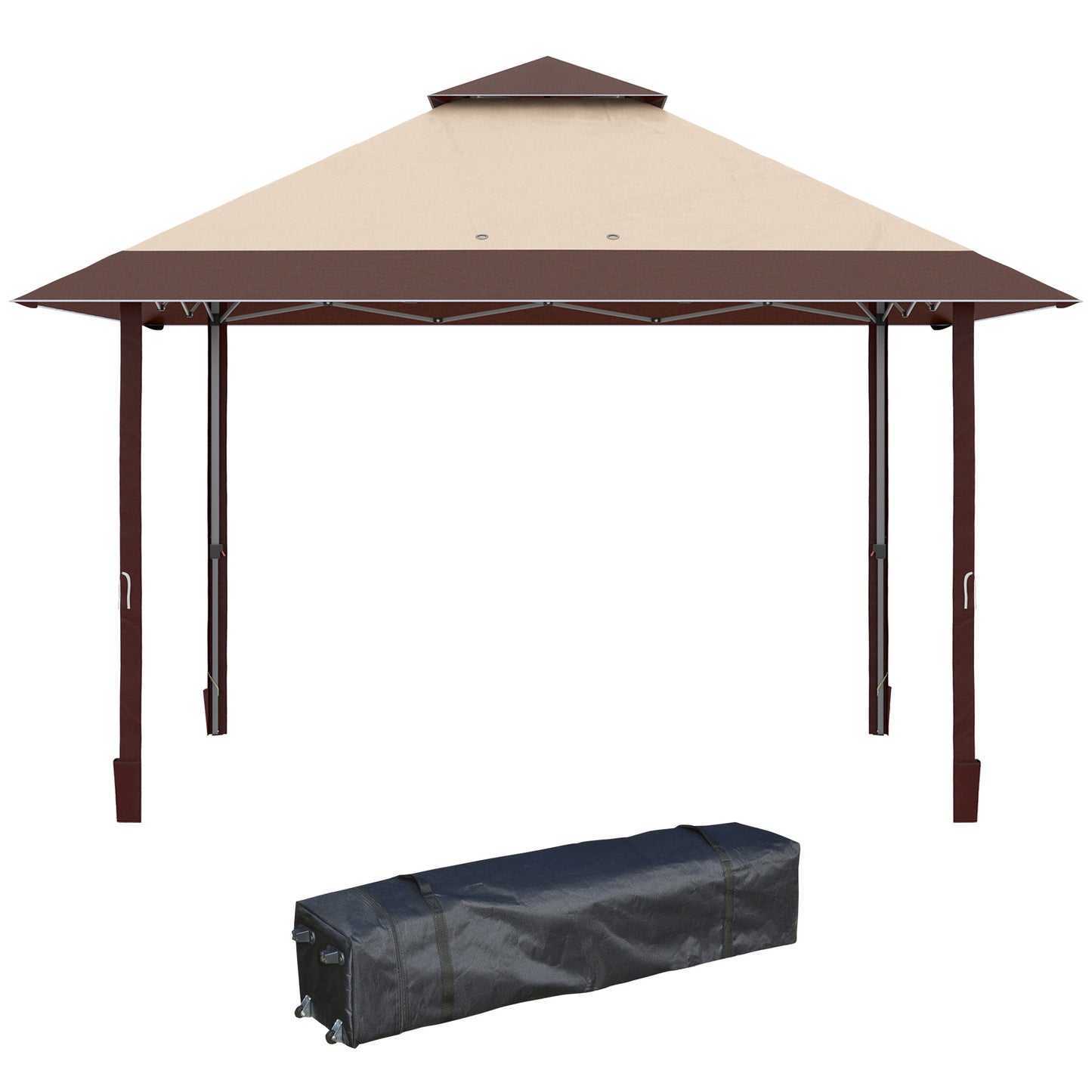 4 X 4M Outdoor Pop up Canopy Tent Gazebo W/ Steel Frame Adjustable Legs and Bag