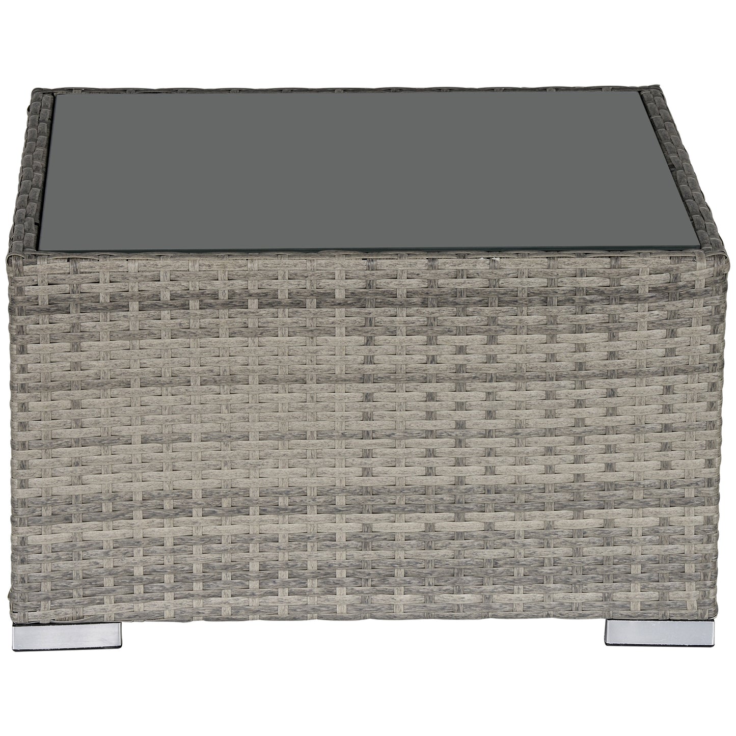 Garden Outdoor Rattan Corner Sofa,Single Sofa,Coffee Table Grey/Deep Grey
