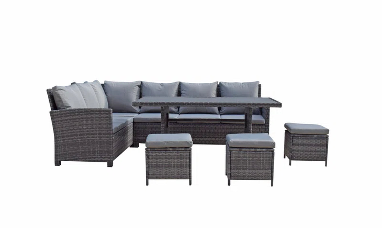 Iraheta 9 Seater Rattan Corner Sofa Set