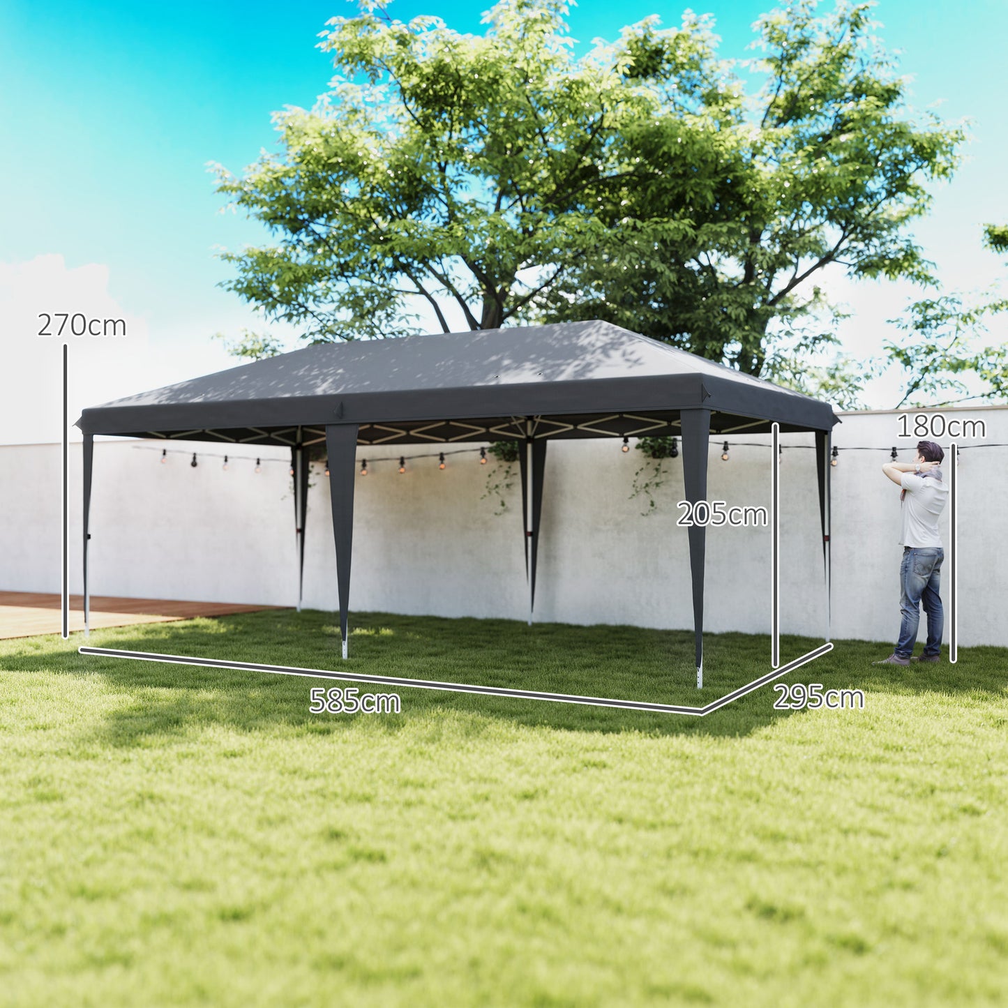 6 X 3M Garden Large Gazebo Canopy Waterproof Outdoor Party Tent Marquee
