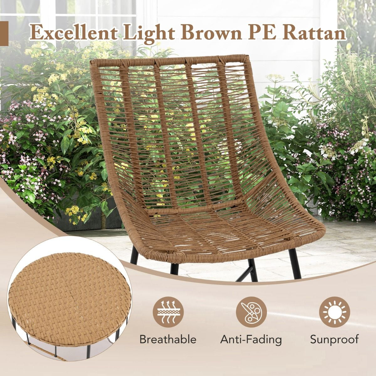 3 Piece Outdoor Furniture Set with Pet House