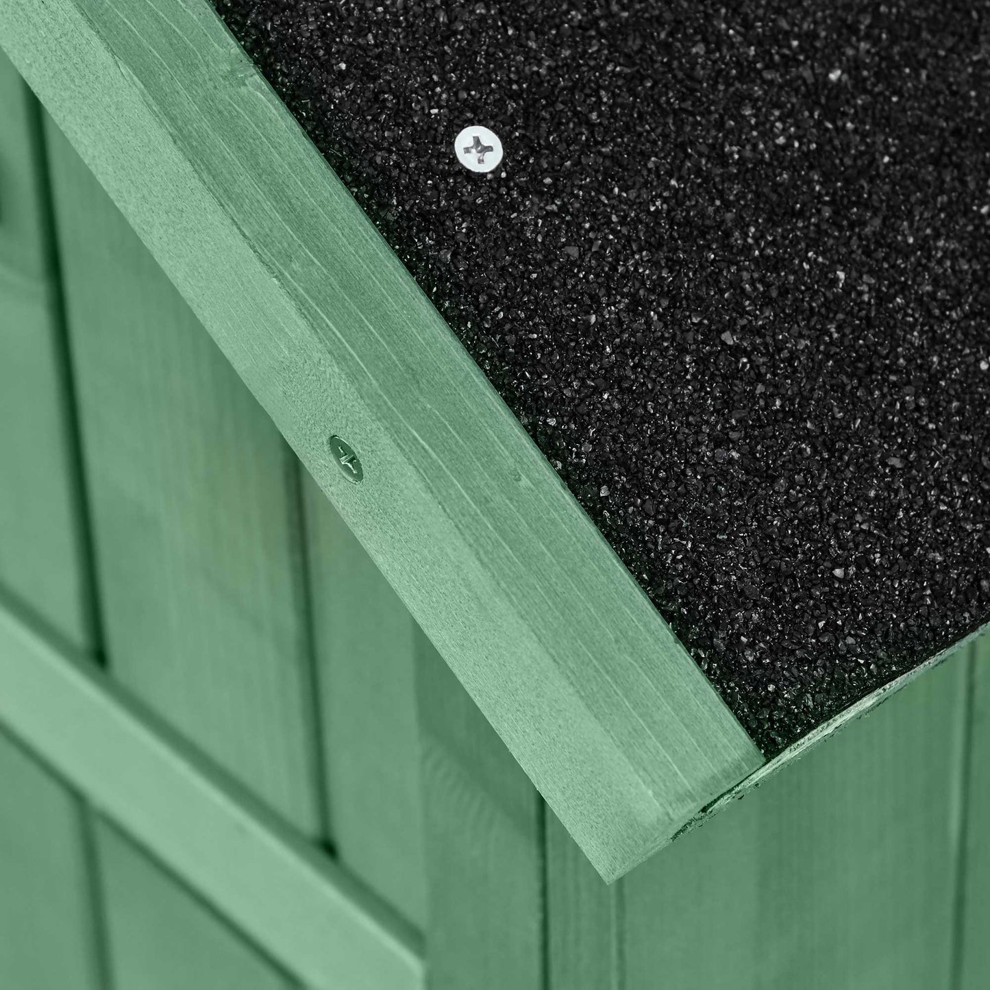 Garden Storage Shed 3 Utility Shelf Tool House W/ Asphalt Roof Lockabke Door