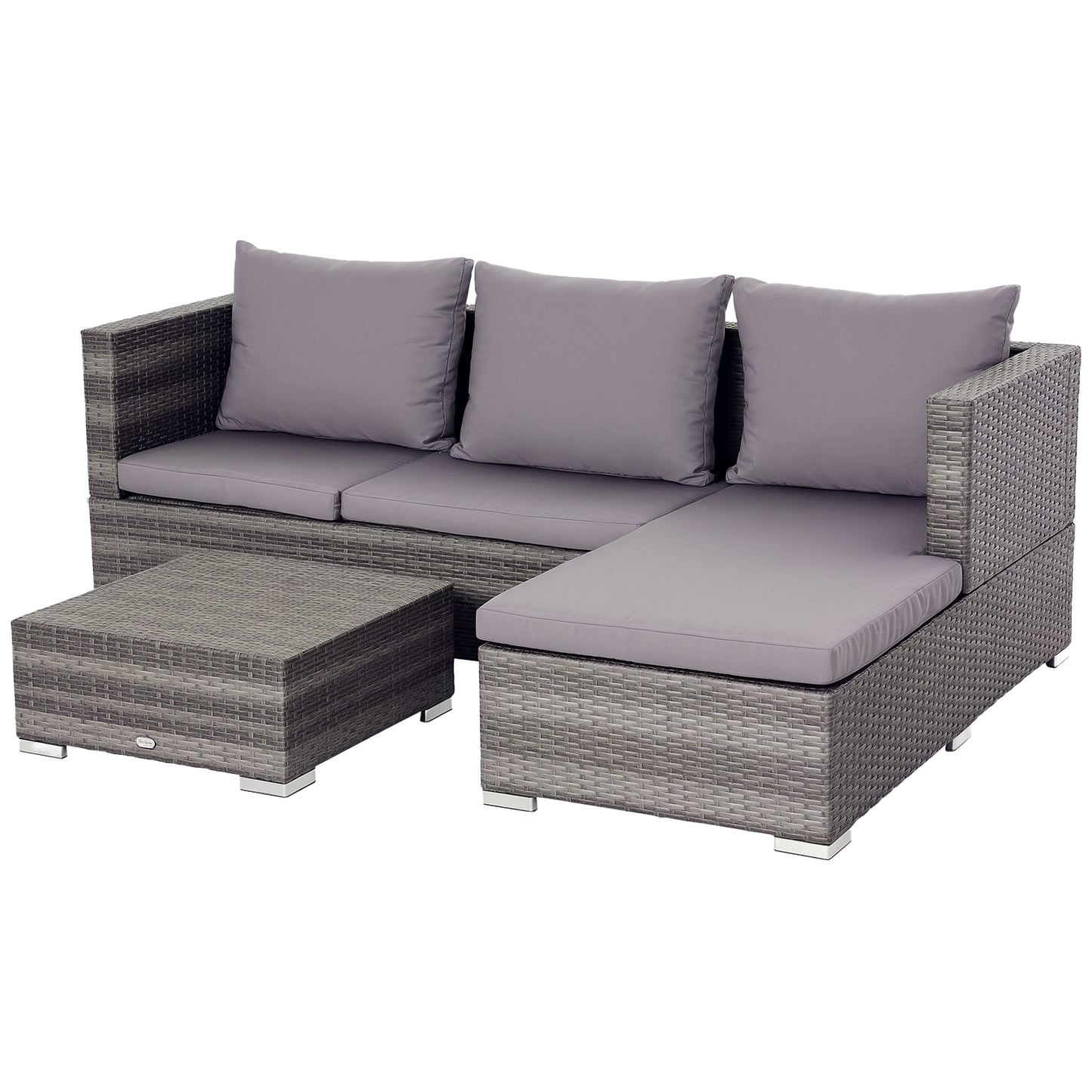 Rattan Garden Furniture Sofa Patio Conservatory Wicker W/Cushion 4-Seater