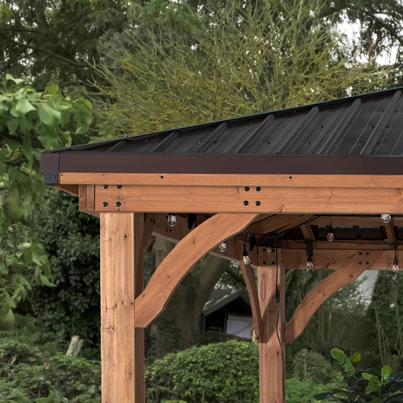 Barrington Cedar Patio Gazebo 4.8M X 3.6M (16Ft X 12Ft)