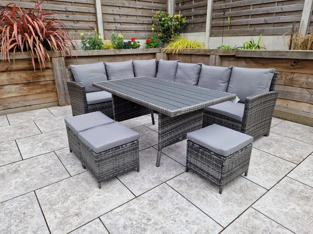 Iraheta 9 Seater Rattan Corner Sofa Set