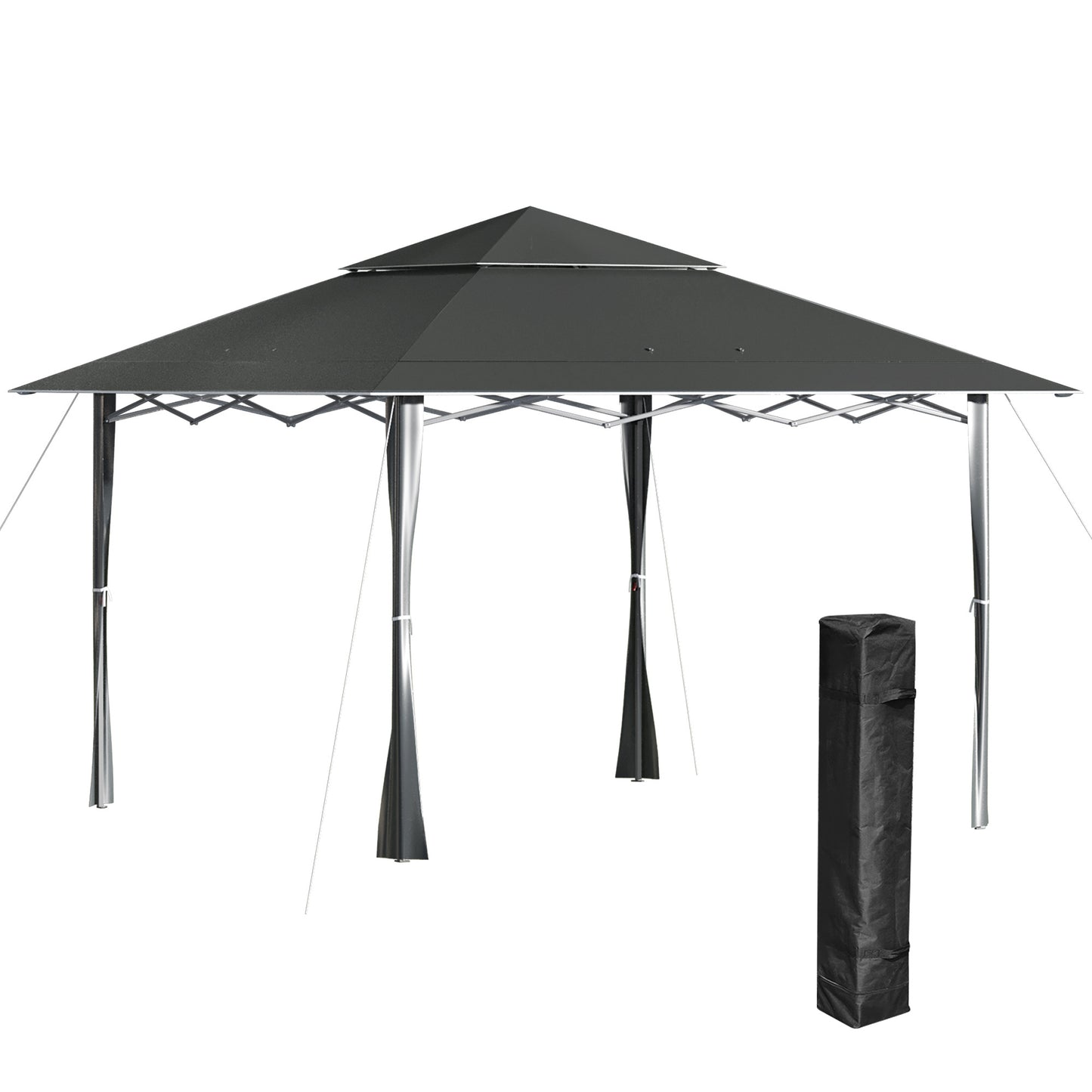 4 X 4M Outdoor Pop up Canopy Tent Gazebo W/ Steel Frame Adjustable Legs and Bag