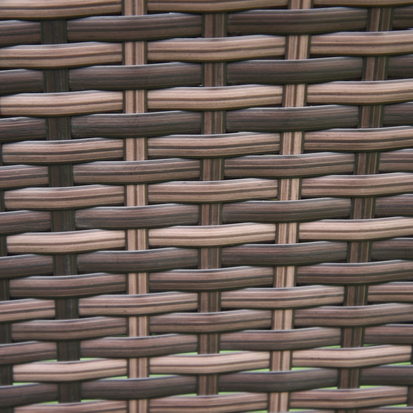 Outsunny Rattan Bistro Set Cushion Patio Garden Chair Table Brown UV Resistant
