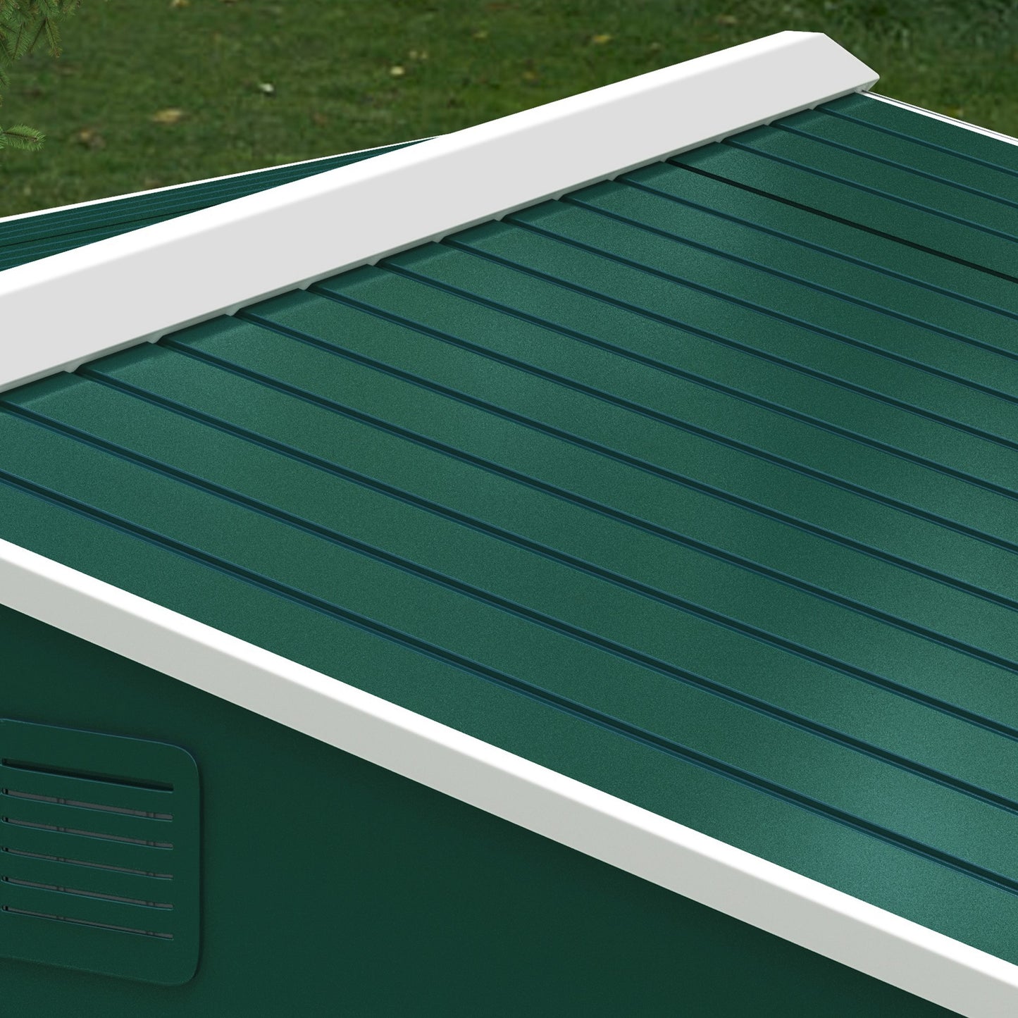 Garden Storage Shed with Ventilation Double Sliding Door Outdoor Tool Box