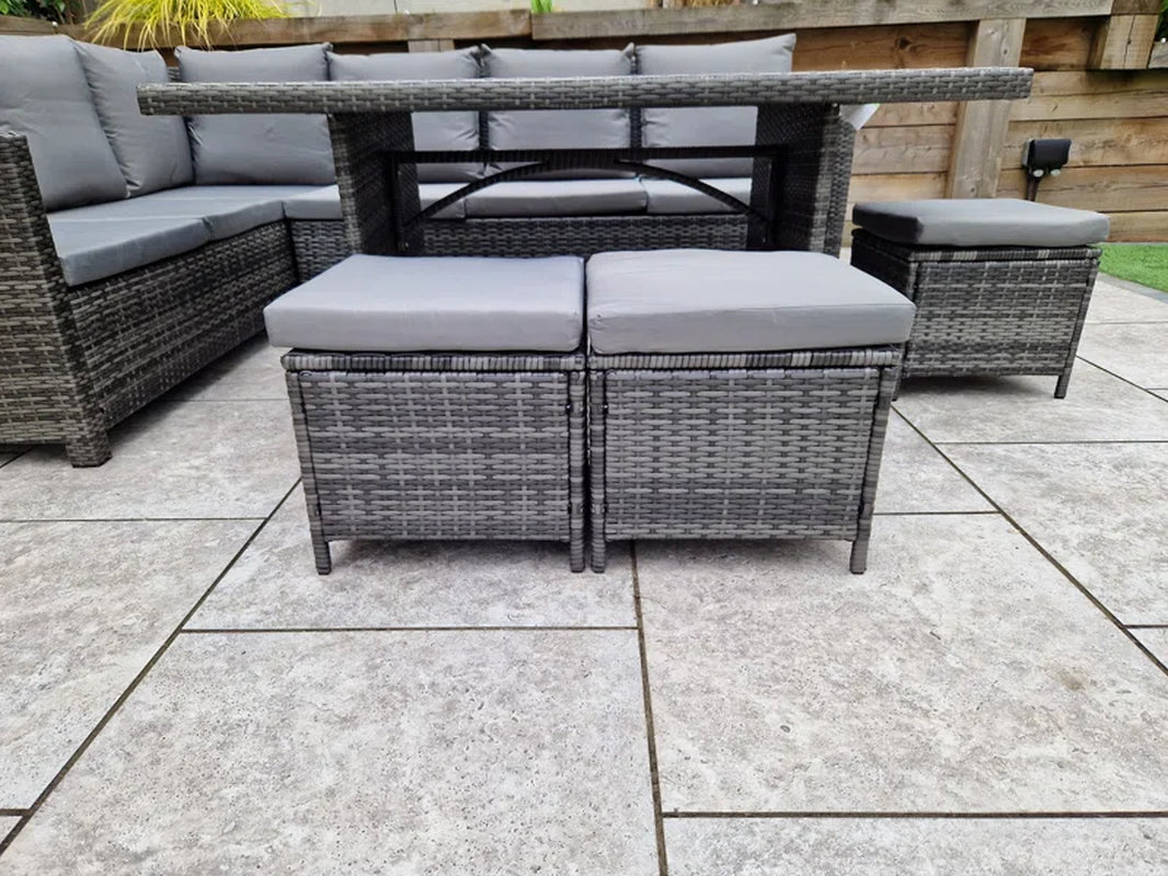 Iraheta 9 Seater Rattan Corner Sofa Set