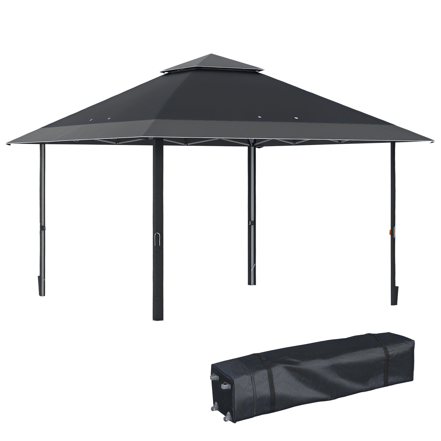 4 X 4M Outdoor Pop up Canopy Tent Gazebo W/ Steel Frame Adjustable Legs and Bag