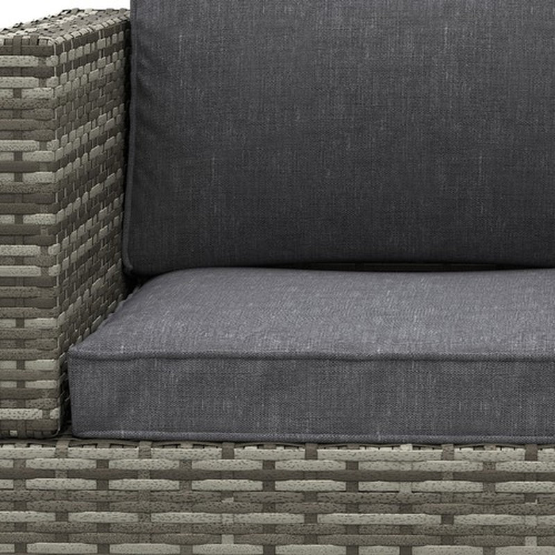 Outsunny Single Wicker Furniture Sofa Chair W/ Padded Cushion for Garden Balcony